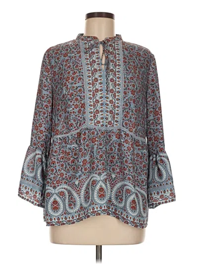 Pre-owned Fever 3/4 Sleeve Blouse In Blue