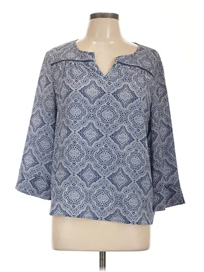 Pre-owned Fever 3/4 Sleeve Blouse In Blue