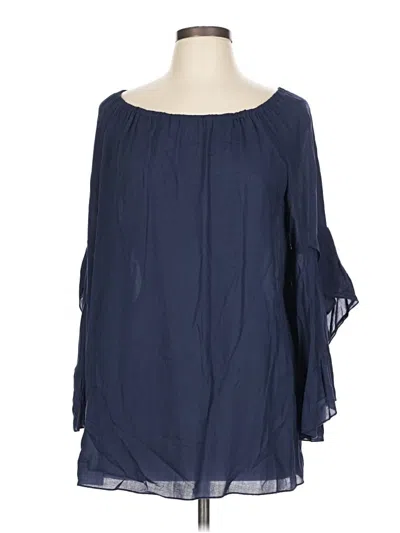Pre-owned Fever 3/4 Sleeve Blouse In Blue