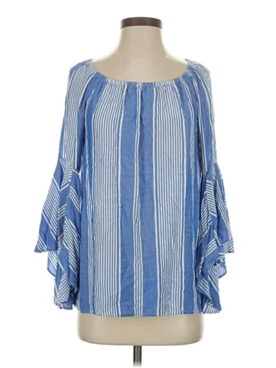 Pre-owned Fever 3/4 Sleeve Blouse In Blue