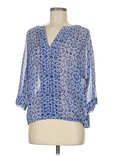 Pre-owned Fever 3/4 Sleeve Blouse In Blue
