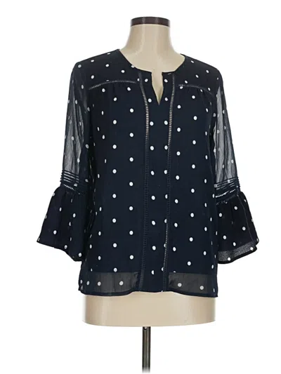 Pre-owned Fever 3/4 Sleeve Blouse In Blue