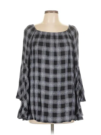 Pre-owned Fever 3/4 Sleeve Blouse In Gray