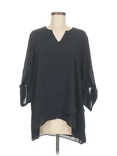 Pre-owned Fever 3/4 Sleeve Blouse In Gray