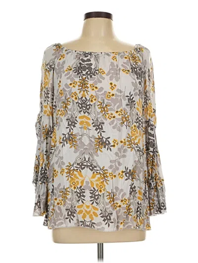 Pre-owned Fever 3/4 Sleeve Blouse In Gray