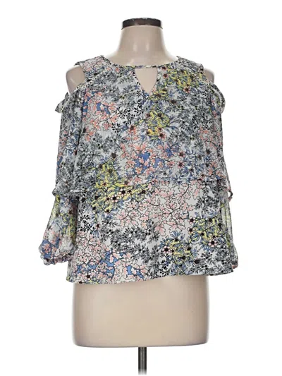 Pre-owned Fever 3/4 Sleeve Blouse In Gray