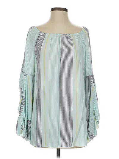 Pre-owned Fever 3/4 Sleeve Blouse In Green