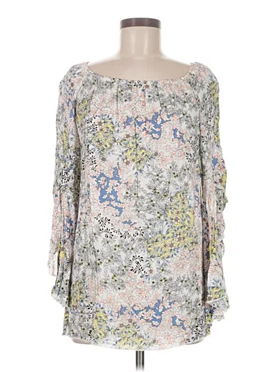 Pre-owned Fever 3/4 Sleeve Blouse In Ivory