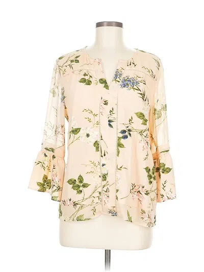 Pre-owned Fever 3/4 Sleeve Blouse In Orange