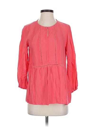 Pre-owned Fever 3/4 Sleeve Blouse In Pink