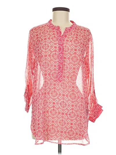 Pre-owned Fever 3/4 Sleeve Blouse In Pink