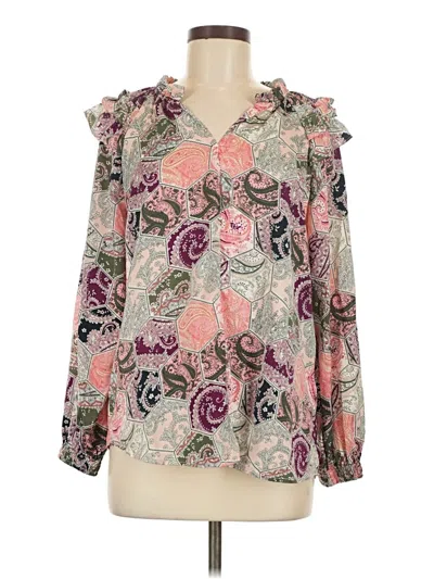 Pre-owned Fever 3/4 Sleeve Blouse In Pink
