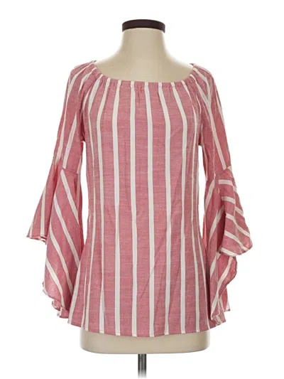 Pre-owned Fever 3/4 Sleeve Blouse In Pink