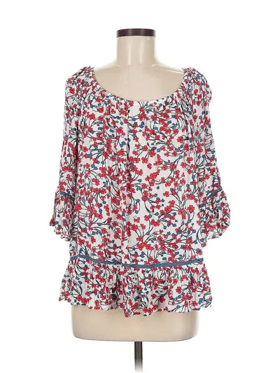 Pre-owned Fever 3/4 Sleeve Blouse In Red