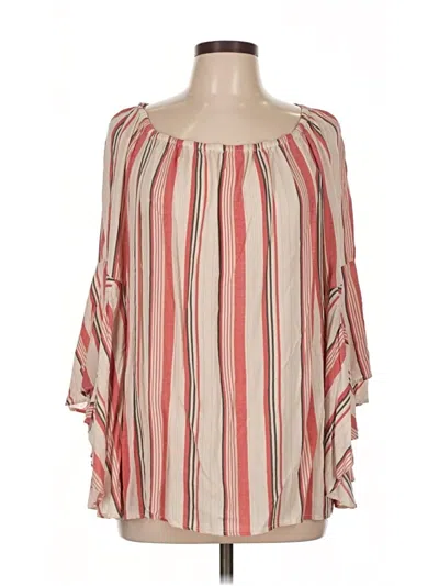 Pre-owned Fever 3/4 Sleeve Blouse In Red