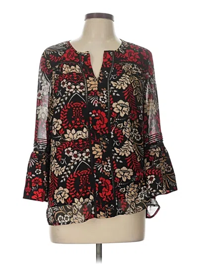 Pre-owned Fever 3/4 Sleeve Blouse In Red