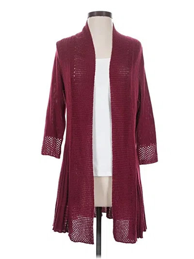 Pre-owned Fever Cardigan Sweater In Burgundy