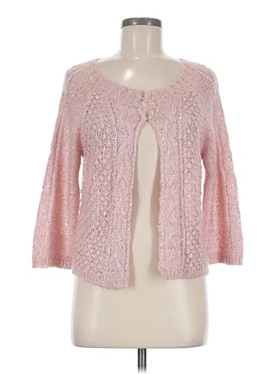 Pre-owned Fever Cardigan Sweater In Pink