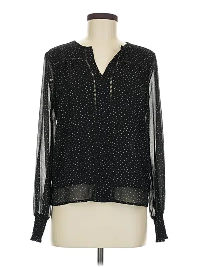Pre-owned Fever Long Sleeve Blouse In Black
