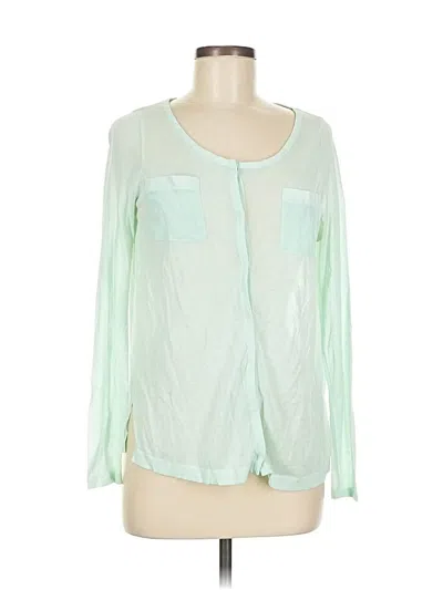 Pre-owned Fever Long Sleeve Blouse In Green