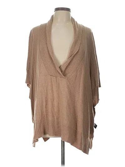 Pre-owned Fever Poncho In Brown