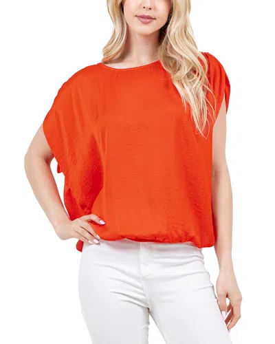 Fever Scoop Neck Top In Poinciana