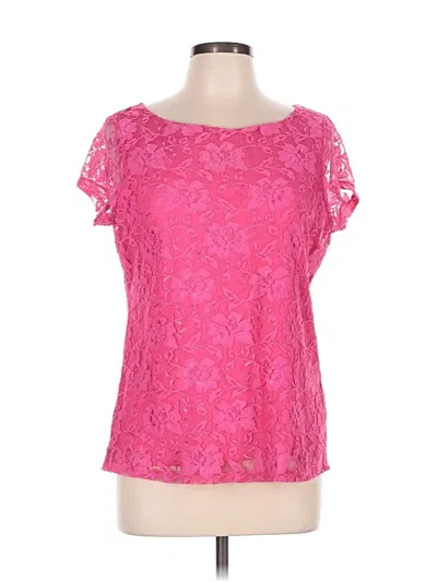 Pre-owned Fever Short Sleeve Blouse In Pink