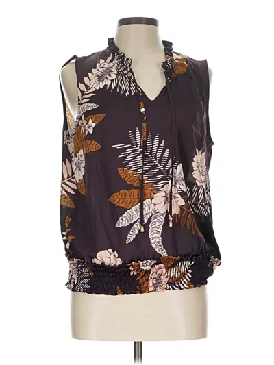 Pre-owned Fever Sleeveless Blouse In Brown