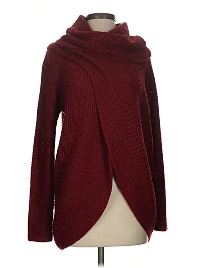 Pre-owned Fever Turtleneck Sweater In Burgundy