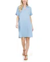 Fever Women's Collared Short Sleeve Dress In Multi