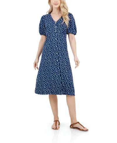 Fever Women's V-neck Empire Waist Midi Dress