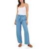 Fever Womens Lightweight Lyocell Wide Leg Pants In Beige