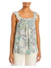 Fever Womens Printed Off The Shoulder Tank Top In Multi