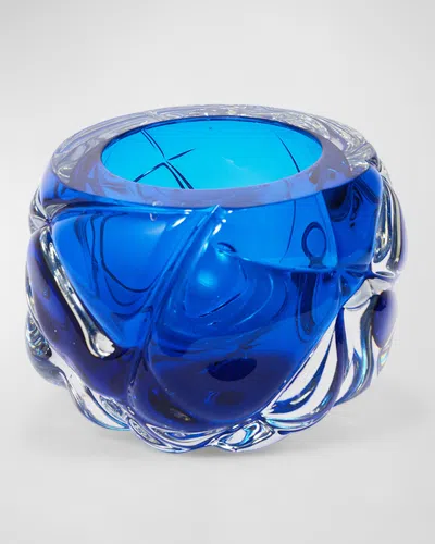 Feyz Studio Cut Vase In Blue