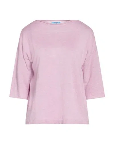 Fezbag® Fezbag Woman Sweater Lilac Size 3 Linen In Purple