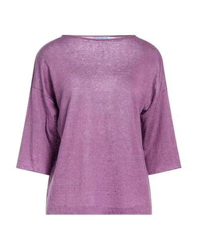 Fezbag® Fezbag Woman Sweater Purple Size 3 Linen