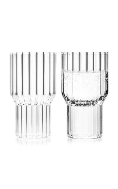 Fferrone Boyd Set-of-two Large Glasses In Transparent