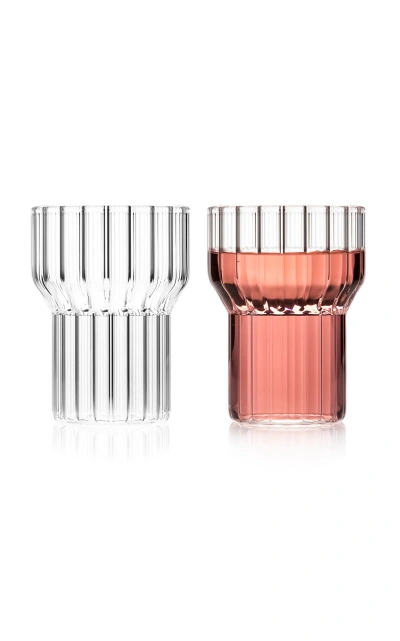 Fferrone Boyd Set-of-two Medium Glasses In Transparent