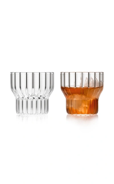 Fferrone Boyd Set-of-two Small Glasses In Clear