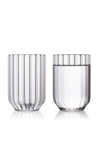 Fferrone Dearborn Set-of-two Water Glasses In Transparent