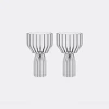 Fferrone Design Set Of Two Margot White Wine Goblets In Clear