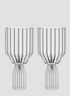 Fferrone Design Set Of Two Margot White Wine Goblets In Transparent