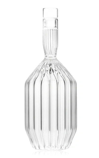 Fferrone Margot Glass Decanter In Transparent