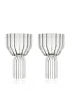 Fferrone Margot Set-of-two Glass Water Goblets In Clear