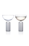 Fferrone May Set-of-two Glass Coupes In Clear