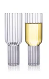 Fferrone Set-of-two Frances Champagne Flutes In Clear