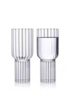 Fferrone Set-of-two Frances Water Glasses In Clear