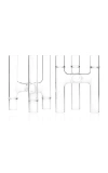 Fferrone Set-of-two Trio Glass Candelabra In Clear
