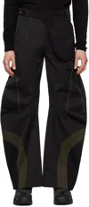 Fffpostalservice Black Articulated Waistbag V1 Trousers In Black