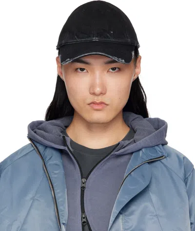 Fffpostalservice Black Damaged Denim Cap